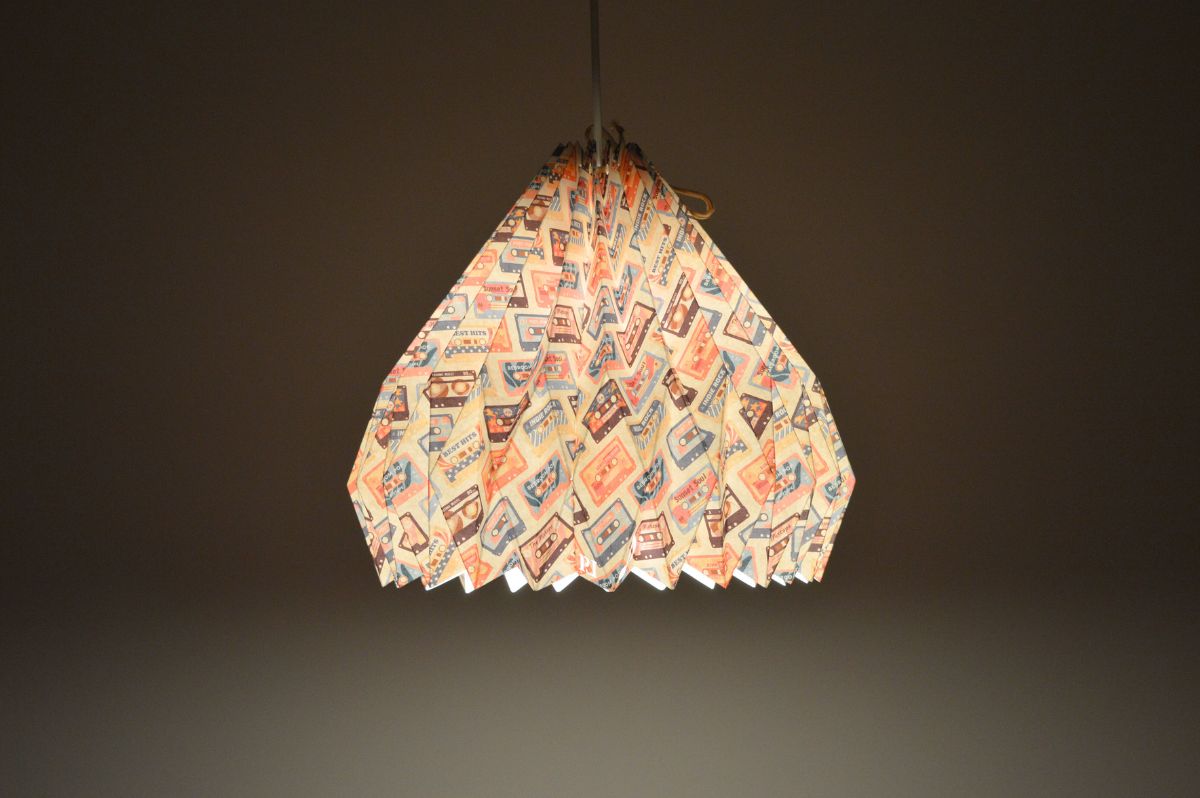Lampenschirm - Paper Lamp "Mixtape" - on