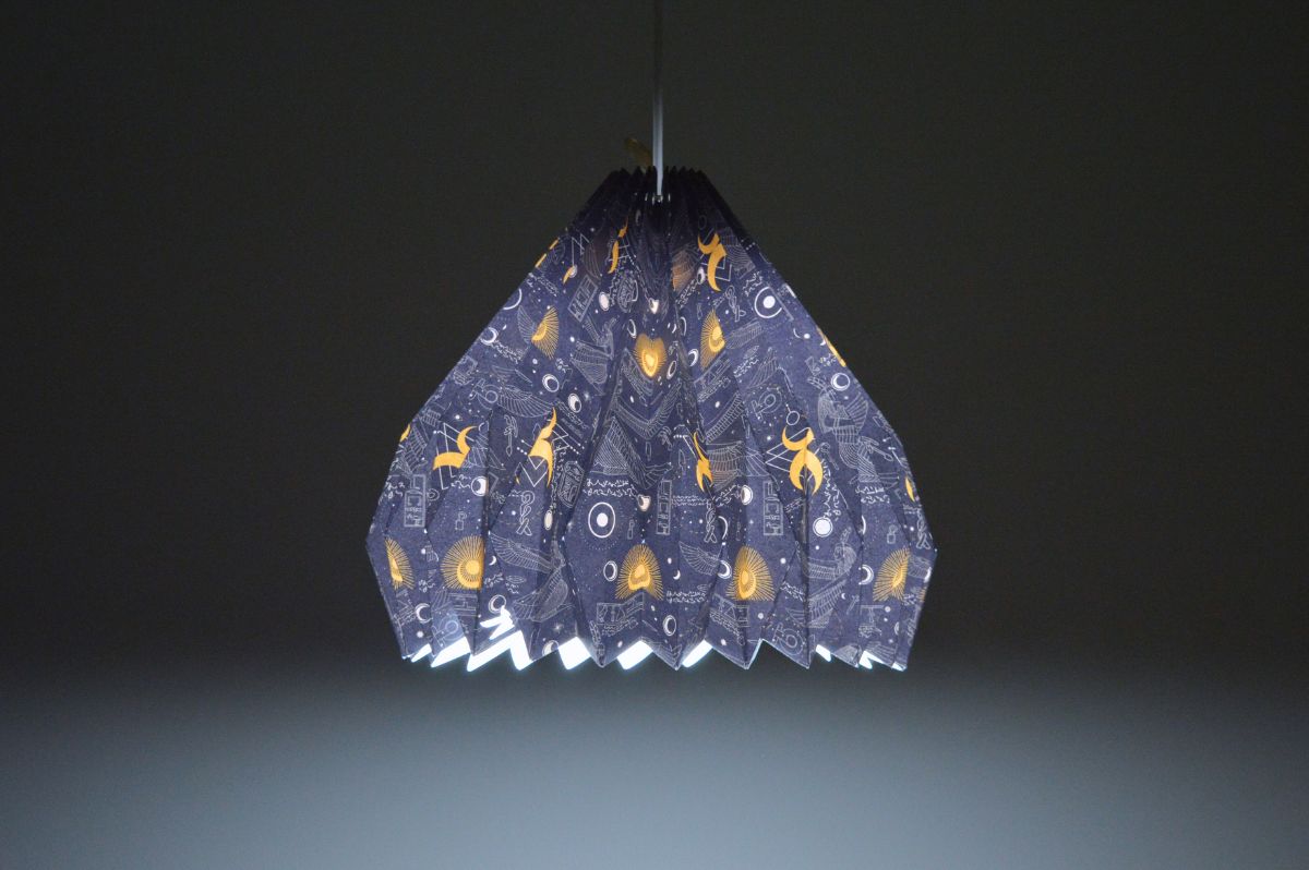 Lampenschirm - Paper Lamp "Antique Night Sky" - on