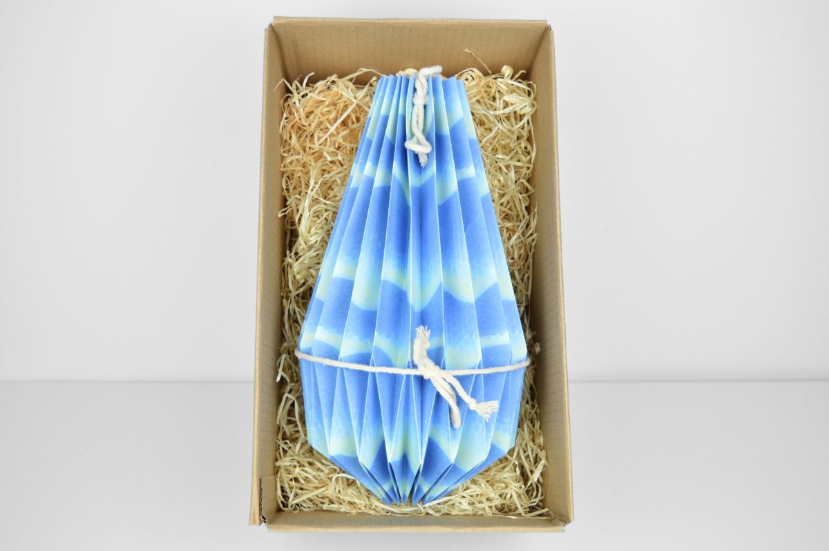 PAPERLAMP® "Blaue Welle" (Easy Installation) - Lampenschirm