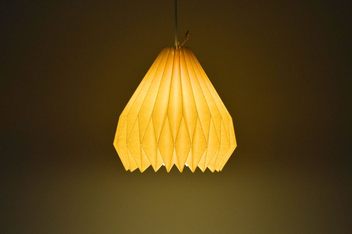 Lampenschirm - Paper Lamp "Cream" - on