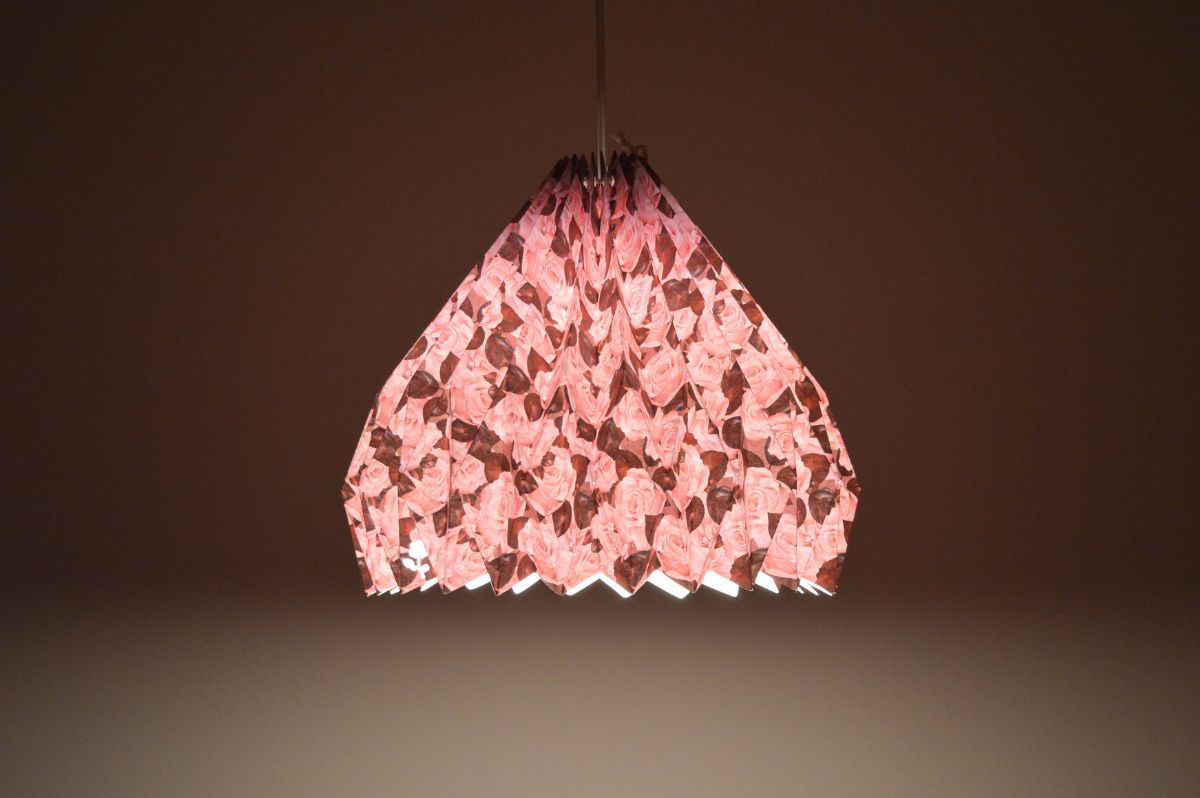 Lampenschirm - Paper Lamp "Rose" - on