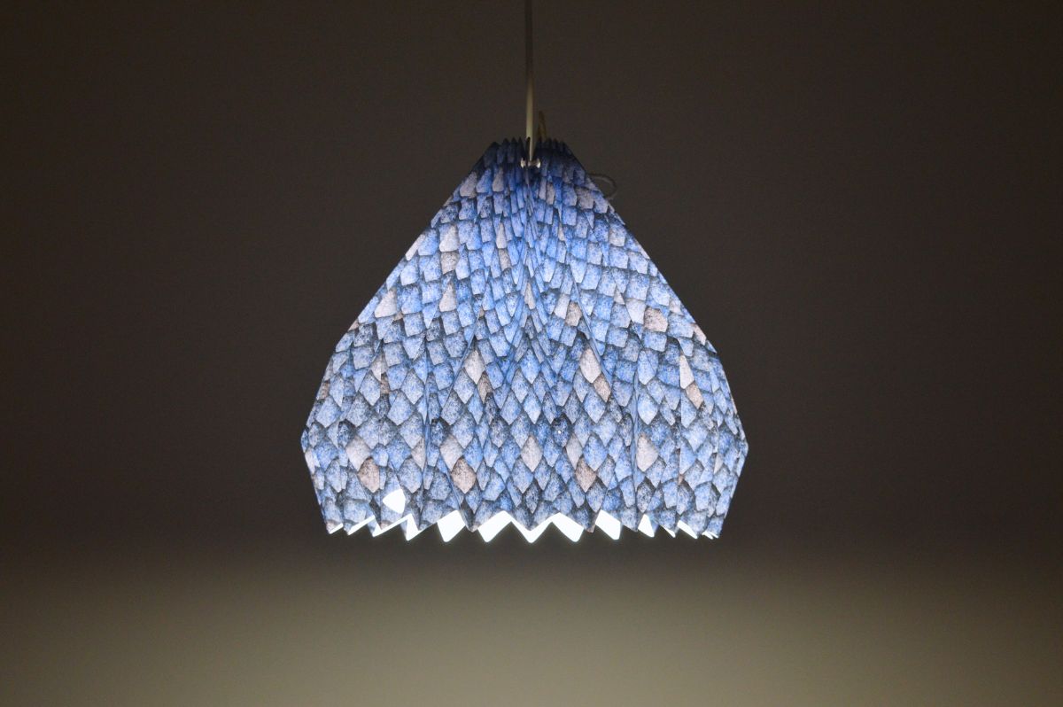 Lampenschirm - Paper Lamp “Dragon Scales” - on