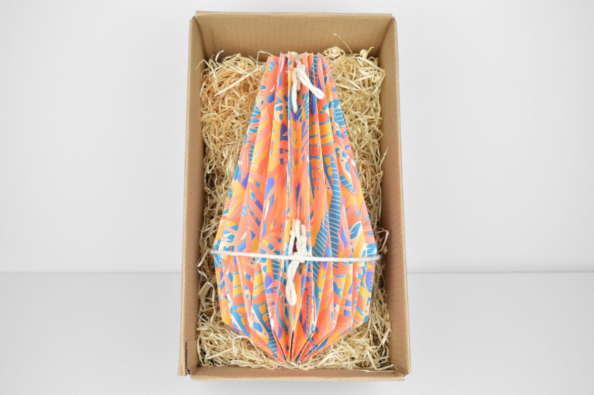 PAPERLAMP® "Oranger Dschungel" (Easy Installation) - Lampenschirm