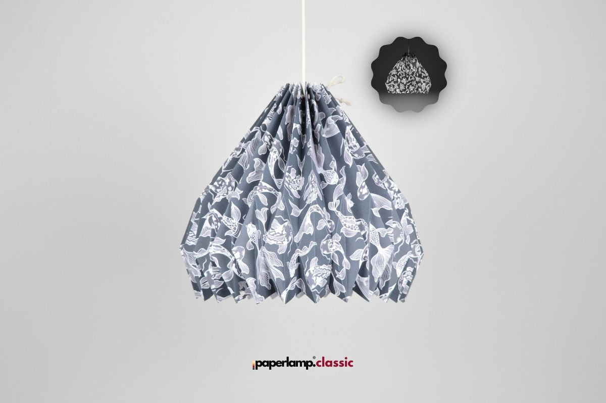 Lampenschirm - Paper Lamp "Schwarzer Koi"