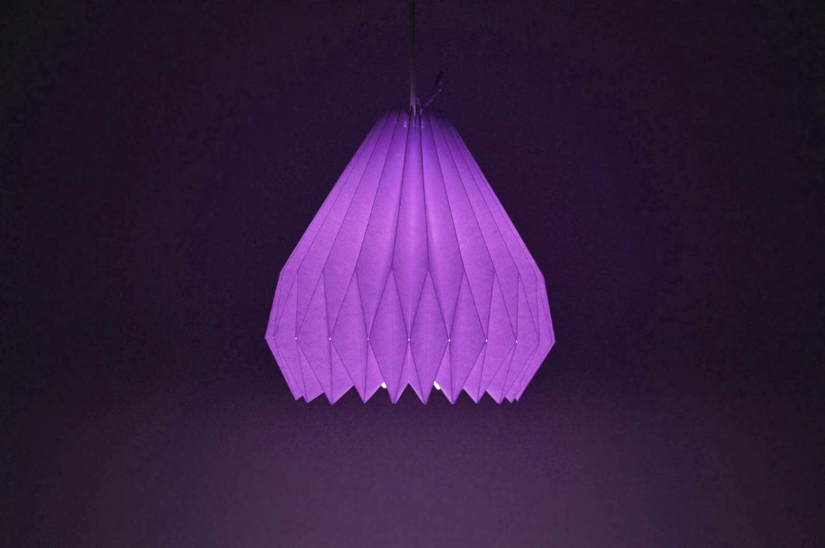 Lampenschirm - Paper Lamp “Lavender” - on