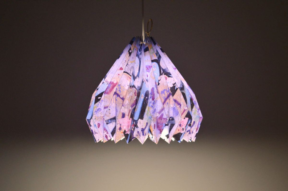 Lampenschirm - Paper Lamp "Graffiti" - on