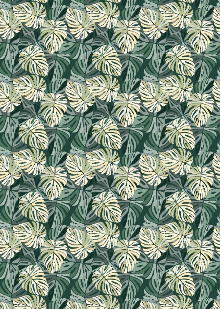 Lampenschirm - Paper Lamp "Philodendron" (Easy Installation) - Print