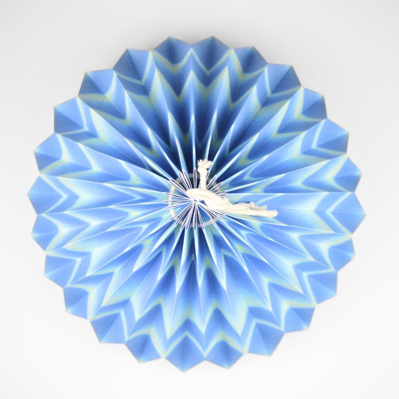 Lampenschirm - Paper Lamp "Blaue Welle" (Easy Installation) - Top