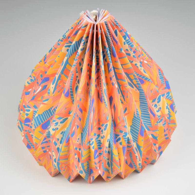 Lampenschirm - Paper Lamp “Orange Jungle” (Easy Installation) - Side