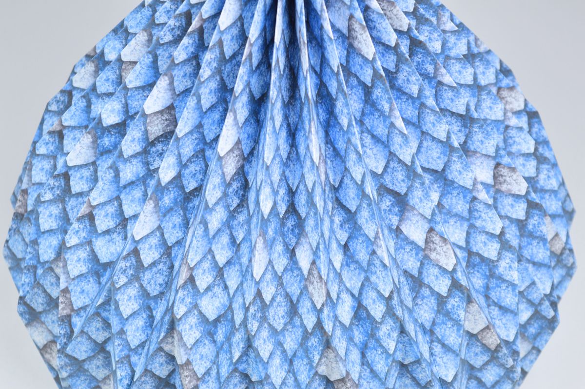 Lampenschirm - Paper Lamp “Dragon Scales” (Easy Installation) - Closeup
