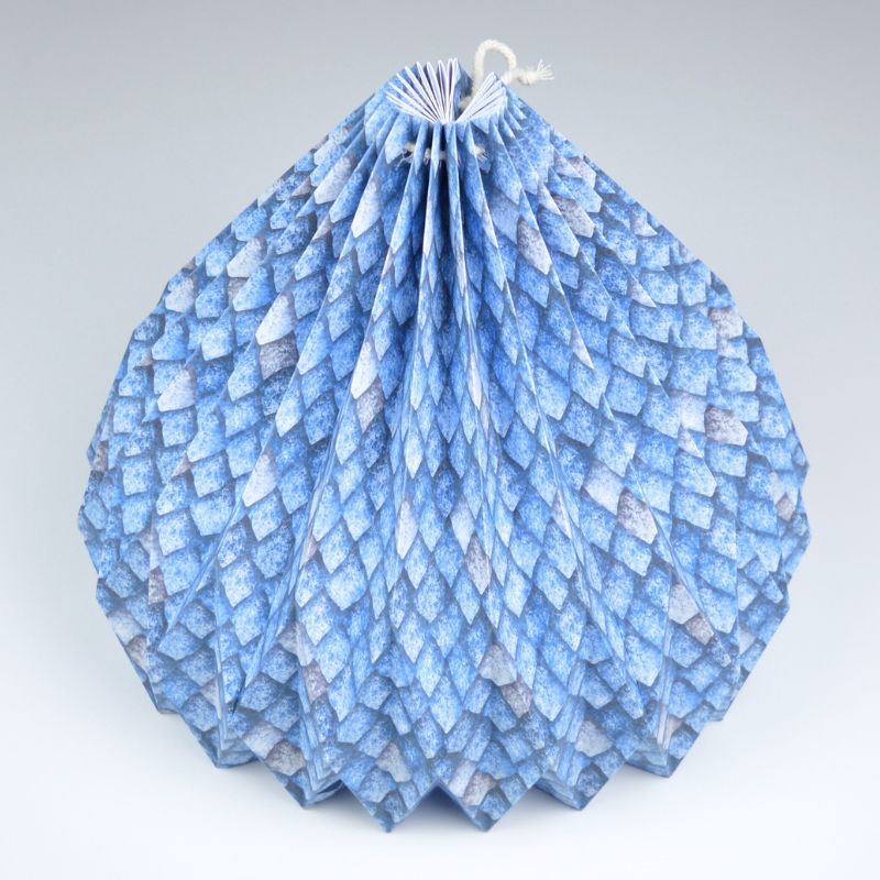 Lampenschirm - Paper Lamp “Dragon Scales” (Easy Installation) - Side
