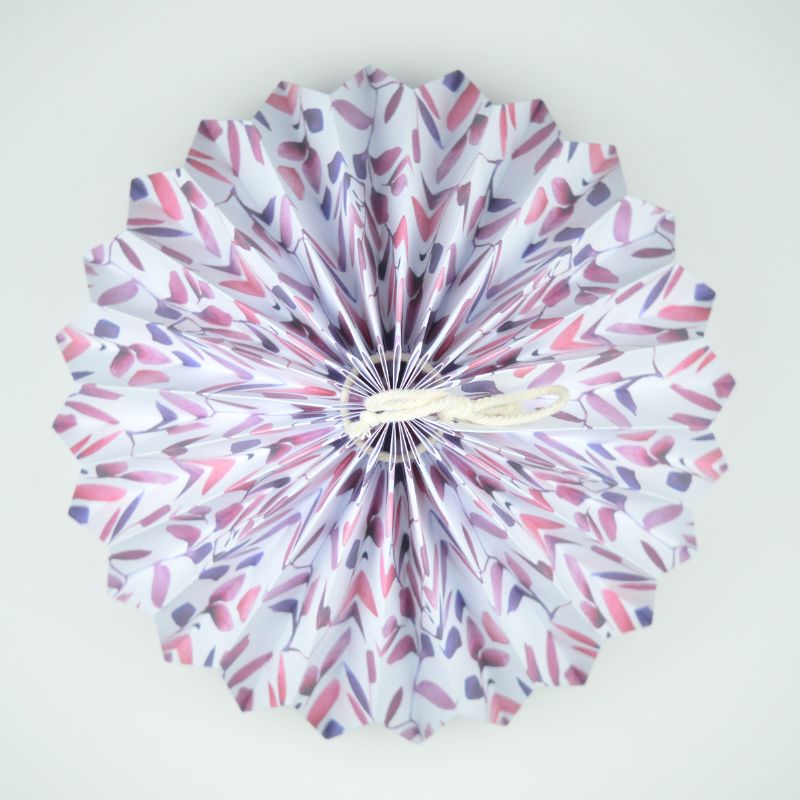 Paper Lamp - Lampenschirm "Lila Blätter" - top