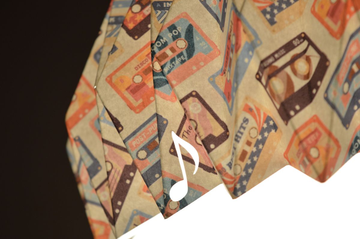 Lampenschirm - Paper Lamp "Mixtape" (Easy Installation) - Logo