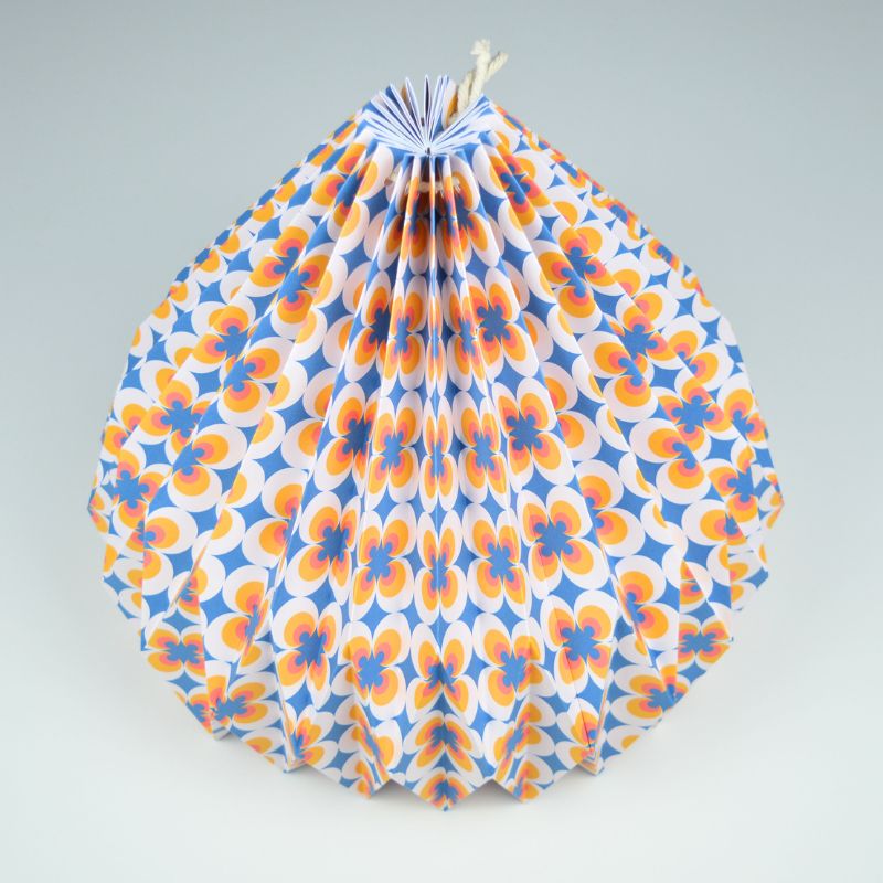 Lampenschirm - Paper Lamp “Retro Flower” (Easy Installation) - Side