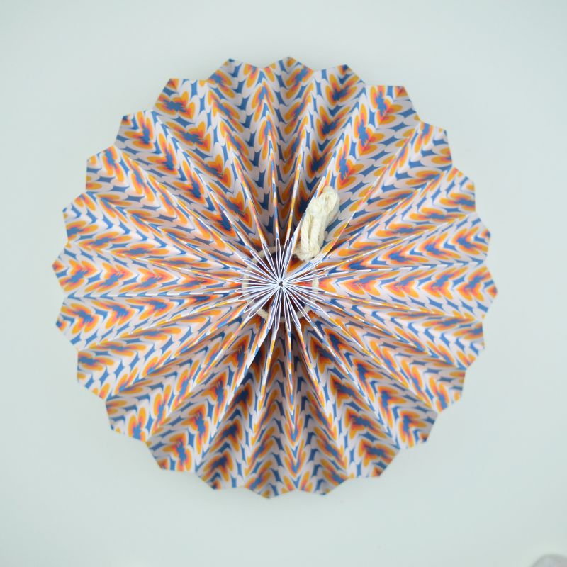 Lampenschirm - Paper Lamp “Retro Flower” (Easy Installation) - Top