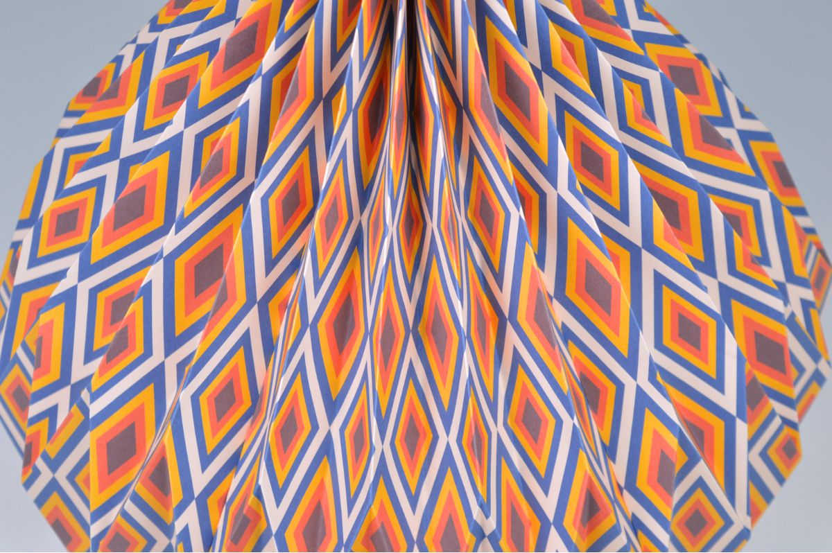 Lampenschirm - Paper Lamp “Retro Diamond” (Easy Installation) - Closeup