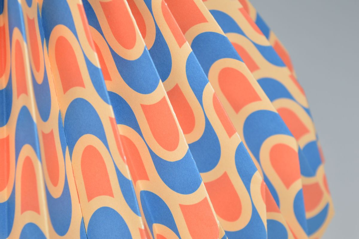 Lampenschirm - Paper Lamp “Retro Wave” (Easy Installation) - Closeup 2