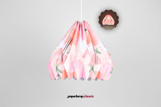 Lampenschirm - Paper Lamp "Gouache Rosarot"