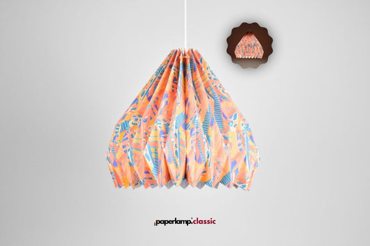 Lampenschirm - Paper Lamp “Orange Jungle”