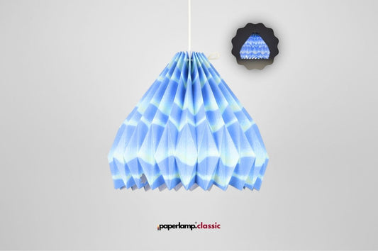 Lampenschirm - Paper Lamp "Blaue Welle"