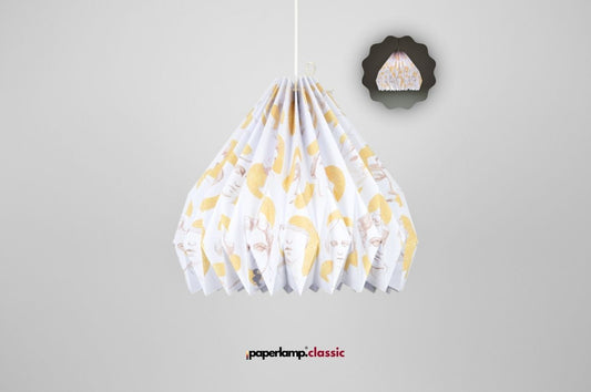 Lampenschirm - Paper Lamp "Goldene Skulpturen"