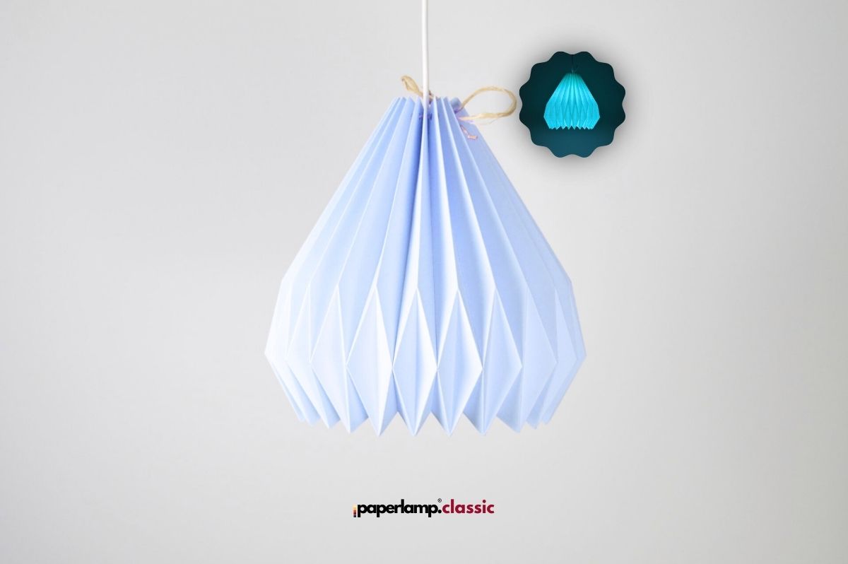 Lampenschirm - Paper Lamp "Azure Blue"