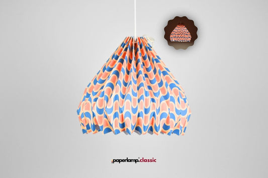 Lampenschirm - Paper Lamp “Retro Wave”